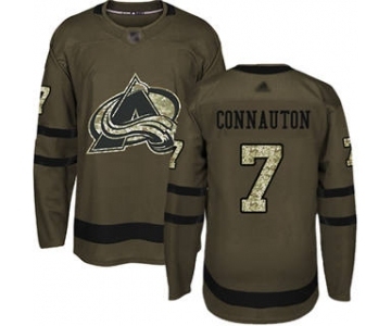 Men's Avalanche #7 Kevin Connauton Green Salute to Service Stitched Hockey Jersey