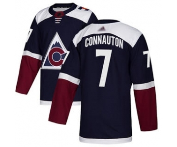 Men's Avalanche #7 Kevin Connauton Navy Alternate Authentic Stitched Hockey Jersey