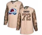 Men's Avalanche #72 Joonas Donskoi Camo Authentic 2017 Veterans Day Stitched Hockey Jersey