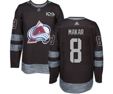 Men's Avalanche #8 Cale Makar Black 1917-2017 100th Anniversary Stitched Hockey Jersey