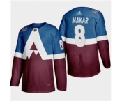 Men's Avalanche #8 Cale Makar Blue Burgundy Authentic 2019 Stadium Series Stitched Hockey Jersey