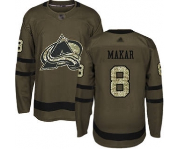 Men's Avalanche #8 Cale Makar Green Salute to Service Stitched Hockey Jersey