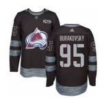 Men's Avalanche #95 Andre Burakovsky Black 1917-2017 100th Anniversary Stitched Hockey Jersey