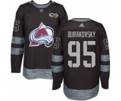 Men's Avalanche #95 Andre Burakovsky Black 1917-2017 100th Anniversary Stitched Hockey Jersey