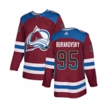 Men's Avalanche #95 Andre Burakovsky Burgundy Home Authentic Drift Fashion Stitched Hockey Jersey