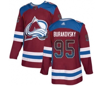Men's Avalanche #95 Andre Burakovsky Burgundy Home Authentic Drift Fashion Stitched Hockey Jersey