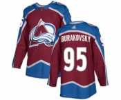 Men's Avalanche #95 Andre Burakovsky Burgundy Home Authentic Stitched Hockey Jersey