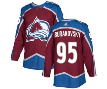 Men's Avalanche #95 Andre Burakovsky Burgundy Home Authentic Stitched Hockey Jersey