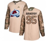 Men's Avalanche #95 Andre Burakovsky Camo Authentic 2017 Veterans Day Stitched Hockey Jersey