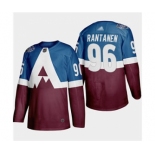 Men's Avalanche #96 Mikko Rantanen Blue Burgundy Authentic 2019 Stadium Series Stitched Hockey Jersey