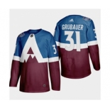 Men's Colorado Avalanche #31 Philipp Grubauer 2020 Stadium Series Burgundy Stitched Hockey Jersey