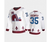 Men's Colorado Avalanche #35 Darcy Kuemper White 2021 Retro Special Edition Stitched NHL Jersey