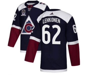 Men's Colorado Avalanche #62 Artturi Lehkonen 2022 Navy Stanley Cup Champions Patch Stitched Jersey