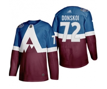 Men's Colorado Avalanche #72 Joonas Donskoi 2020 Stadium Series Burgundy Stitched Hockey Jersey