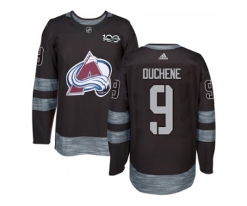 Men's Colorado Avalanche #9 Matt Duchene Black 1917-2017 100th Anniversary Stitched NHL Jersey