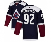 Men's Colorado Avalanche #92 Gabriel Landeskog Navy Alternate Stitched Hockey Jersey