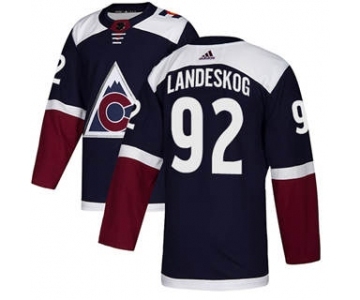 Men's Colorado Avalanche #92 Gabriel Landeskog Navy Alternate Stitched Hockey Jersey