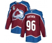 Men's Colorado Avalanche #96 Mikko Rantanen 2022 Burgundy Stanley Cup Final Patch Stitched Jersey