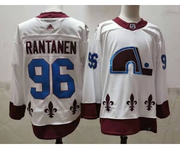 Men's Colorado Avalanche #96 Mikko Rantanen White 2021 Retro Stitched NHL Jersey