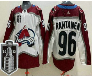 Men's Colorado Avalanche #96 Mikko Rantanen White 2022 Stanley Cup Stitched Jersey