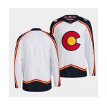 Men's Colorado Avalanche Blank White 2022-23 Reverse Retro Stitched Jersey