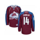 Men's Reebok Colorado Avalanche #14 Blake Comeau Authentic Burgundy Red Home NHL Jersey