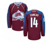 Men's Reebok Colorado Avalanche #14 Blake Comeau Authentic Burgundy Red Home NHL Jersey