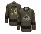 Men's Reebok Colorado Avalanche #14 Blake Comeau Authentic Green Salute to Service NHL Jersey