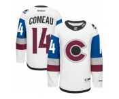 Men's Reebok Colorado Avalanche #14 Blake Comeau Authentic White 2016 Stadium Series NHL Jersey