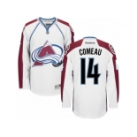 Men's Reebok Colorado Avalanche #14 Blake Comeau Authentic White Away NHL Jersey