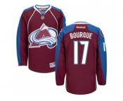 Men's Reebok Colorado Avalanche #17 Rene Bourque Authentic Burgundy Red Home NHL Jersey