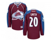 Men's Reebok Colorado Avalanche #20 Ben Smith Authentic Burgundy Red Home NHL Jersey