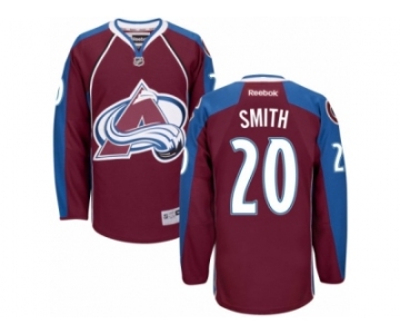 Men's Reebok Colorado Avalanche #20 Ben Smith Authentic Burgundy Red Home NHL Jersey