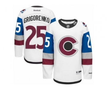 Men's Reebok Colorado Avalanche #25 Mikhail Grigorenko Authentic White 2016 Stadium Series NHL Jersey