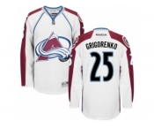 Men's Reebok Colorado Avalanche #25 Mikhail Grigorenko Authentic White Away NHL Jersey