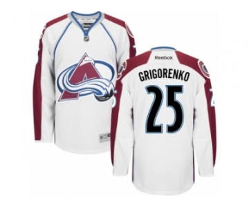 Men's Reebok Colorado Avalanche #25 Mikhail Grigorenko Authentic White Away NHL Jersey