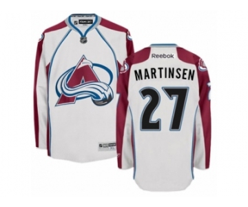 Men's Reebok Colorado Avalanche #27 Andreas Martinsen Authentic White Away NHL Jersey