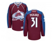 Men's Reebok Colorado Avalanche #31 Calvin Pickard Authentic Burgundy Red Home NHL Jersey