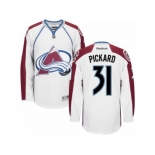 Men's Reebok Colorado Avalanche #31 Calvin Pickard Authentic White Away NHL Jersey