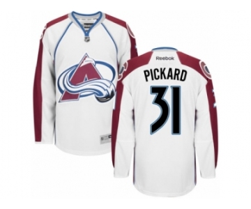 Men's Reebok Colorado Avalanche #31 Calvin Pickard Authentic White Away NHL Jersey