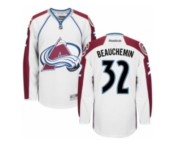 Men's Reebok Colorado Avalanche #32 Francois Beauchemin Authentic White Away NHL Jersey