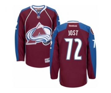 Men's Reebok Colorado Avalanche #72 Tyson Jost Authentic Burgundy Red Home NHL Jersey