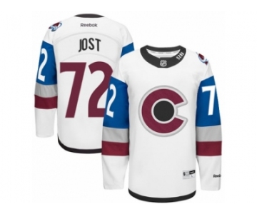 Men's Reebok Colorado Avalanche #72 Tyson Jost Authentic White 2016 Stadium Series NHL Jersey