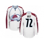 Men's Reebok Colorado Avalanche #72 Tyson Jost Authentic White Away NHL Jersey