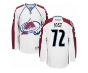 Men's Reebok Colorado Avalanche #72 Tyson Jost Authentic White Away NHL Jersey