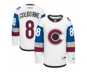 Men's Reebok Colorado Avalanche #8 Joe Colborne Authentic White 2016 Stadium Series NHL Jersey