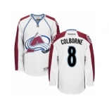 Men's Reebok Colorado Avalanche #8 Joe Colborne Authentic White Away NHL Jersey