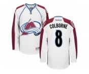 Men's Reebok Colorado Avalanche #8 Joe Colborne Authentic White Away NHL Jersey