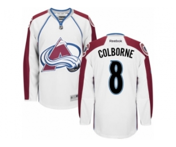 Men's Reebok Colorado Avalanche #8 Joe Colborne Authentic White Away NHL Jersey