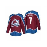 Men's adidas Colorado Avalanche #7 John Mitchell 2017-2018 Season Home Jersey